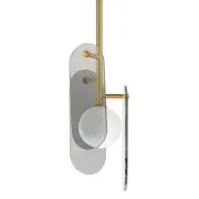 Studio M SM24812MSK Megalith 7"W LED Abstract Mini Pendant - Brass