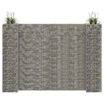 NNEVL H-Shaped Gabion Planter Steel Wire 260x40x200 cm