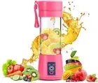 Portable Electric USB Juice Maker Juicer Bottle Blender Grinder Mixer,4 Blades