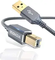 [AkoaDa] Printer Cable USB 2.0 Male to B Male 6 Meters High-Speed Data Sync Cord, Durable USB Type B Cable Compatible with Brother/HP/Epson/Dell Printers, Digital Piano, DAC & Office Devices