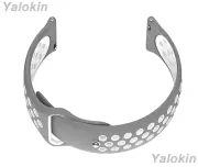 Gray and White Band with Quick Release Pins for Pebble Classic,Time Steel, 2 2SE