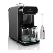 ChefWave Milkmade Non-Dairy Milk Maker Black Silver with Handheld Milk Frother