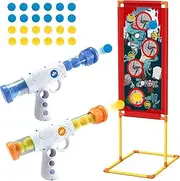 Zombie Standing Shooting Game Toys for 5 6 7 8 9 10+ Years Old Boys Girls, 2PK Popper Air Toy Guns with 24 Foam Balls for Kids Shooting Targets Practice Indoor Outdoor Games