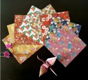 Japanes Origami Square Paper Craft Folding 60 Sheets 8 Mixed Colours 15cm x 15cm