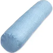 1 MIDDLE ONE Body Pillow, Bolster Pillow with Cooling Cover, Long Round Roll Cylinder Pillow for Bed, 35" x 7.87", Blue
