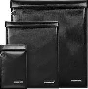 Faraday Bag(3 Pack) for Laptops & Tablets & Phones, RFID Signal Blocking Bag Faraday Cage, Signal Jammer for Privacy Protection, Anti-Tracking Anti-Spying, Fireproof & Waterproof Faraday Pouch