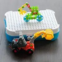 在飛比找樂天市場購物網優惠-工程玩具兒童電鉆擰螺絲釘玩具拆裝工具箱組可拆卸工程車拼裝寶寶
