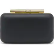 McQueen T-Bar Box Clutch in Black/Gold at Nordstrom One Size
