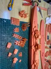 3D Printed 1/700/350 German IX-class Roen Heavy Cruiser Unpainted Model Kit