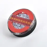 Trailer Tail Lights - 4 Inch Round LED Brake Stop Light Red | Stops Turn Lamp, Signal Warning Lighting, Safety Accessories For Car Van Truck Boat Bus