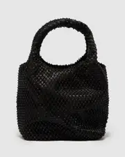 Black Crystal Mesh Chantal Tote Bag
