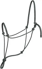 Silvertip Big Sky Rope Halter, 35-9586-W37, Black/Silver, Large