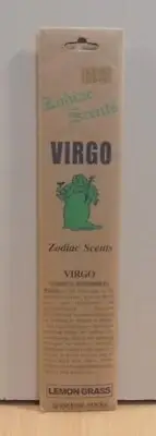 ZODIAC SCENTS VIRGO ADVERTISIGN INCENSE STICKS LEMON GRASS PACK