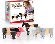 Guidecraft Block Mates - Farm Themed Block Unit 20 Pieces (Pig, Horse, Cow, Goat and Sheep) Learning & Educational Toy for Kids