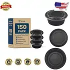 150 Durable Microwavable 40 oz Food Prep Bowls - Leak-Proof Plastic Containers