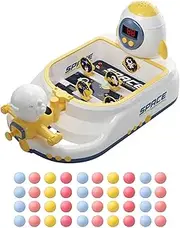 Table Pinball, Pinball Game, Machine Space Station, Portable Desktop Toy, with Scoreboard, Pin Ball for Interactive Flipper Kids, Fun Family, 36.5x21.5x20.5cm