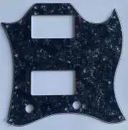 For Fit US Gibson SG Standard Style Full Face Guitar Pickguard Black Pearl