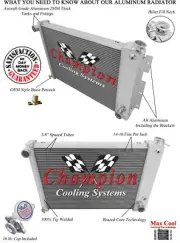 Champion Cooling Systems 2 Row AR Radiator Big Block Cooling, Camaro, Firebird (for: Chevrolet)