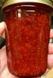 Old Fashioned Strawberry Rhubarb Jam 8oz Jar . Small Batch Homemade Goods