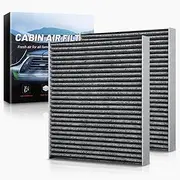 Auto Dynasty Cabin Air Filter Compatible with 2002-2024 Chrysler Town & Country Dodge Grand Caravan Infiniti Frontier Ram, Pack of 2 Replacement for 68127809AA 4536018 LA1616 FI1195C