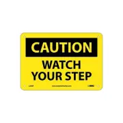 National Marker Caution Signs; Watch Your Step 7X10 Rigid Plastic C203R