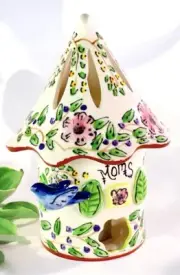 Blue Sky Clayworks MOM’S WILDFLOWER Tea Light Candle House Auth Retailer NEW