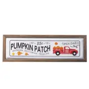 Raz Imports Fall 28" Pumpkin Patch Wall Art Framed Metal Sign