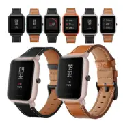 Watch Strap for Amazfit Bip 5 3 Pro U S, Classic Genuine Leather Wrist Band