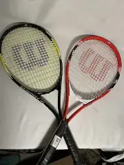 Tennis Racket Wilson Roger Federer ADULT Stop Shock 3 4 3/8 Red/Black SC14 Lot 2