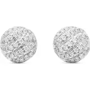David Yurman Sculpted Cable Pavé Diamond Stud Earrings in Sterling Silver/Diamond at Nordstrom One Size