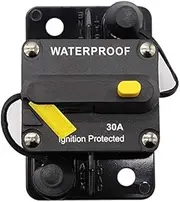Daiilg 30 Amp Circuit Breaker 12V- 48V DC Manual Reset for Trolling Motor Rv Marine Boat Vehicles System Protection (30A)