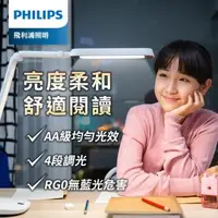 在飛比找森森購物網優惠-Philips 飛利浦 軒誠 66110 LED護眼檯燈-白