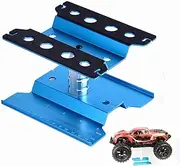 lehom RC Car Work Stand Repair Station Hobby Tool Set Aluminum Alloy 360 Degree Rotation Lift Work Station for 1/8 1/10 Truck Buggy (Blue)