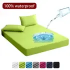 Waterproof Elastic Mattress Cover Protector Adjustable Non-slip Bed FittedSheet