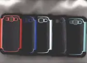 Samsung Galaxy S3 SIII i9300 Soft Silicone Dual Layer Hard Case Cover Protector