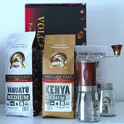 GIFTBOX MEDIUM ROAST Whole Bean COFFEE KIT SET Volcanic Cult Vanuat Organic Supreme Finest Artisan Beans for Drip Coffee Cold Brew Espresso French Press Turkish Brew Dark Medium Light Roast from