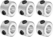 uxcell 6Pcs Set-Screw Collars 6mm Bore, Aluminum Alloy Shaft Collars, 12mm OD, 8mm Width Axle Collar Clamp for Linear Rod Shaft Guide