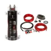 B1DK42R | 1 Farad Capacitor 4 Gauge 2-Channel Amplifier Wiring Kit w/ RCA Cable