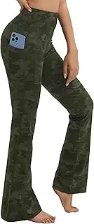 'BUBBLELIME 29''/31''/33''/35''/37'' Women Bootleg/Wide Legs High Waist Yoga Pants Tummy Control Bootcut Workout Flared Out Pockets'