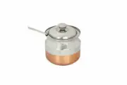 Stainless Steel Copper Bottom Kitchen Storage Ghee Dani Oil Pot Container, 340 M
