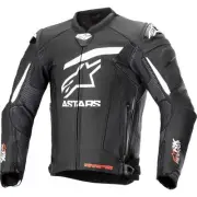 GP Plus R v4 Rideknit® Leather Jacket - Black/White - Size 58 3100324-12-58