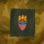 1960s era US Army 1 Star Aide de Camp Officer BOS OD Sateen Cloth Collar Badge