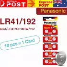 10-100PCS Panasonic AG3 LR41 Alkaline Button Batteries for Watch, Light, & More
