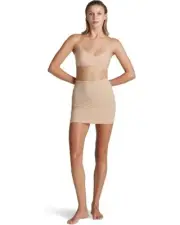 Commando Classic Mini Half Slip With Shorts Womens M Beige Elastic Waist ERK1735
