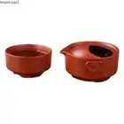 Ceramics Tea Set Include 1 Pot 1 Cup Travel Teapot Elegant Gaiwan Teaset