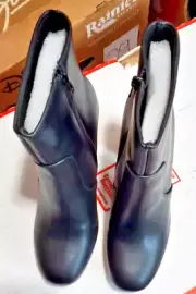 DV By Dolce Vita Women's Black Marigold Side-Zip Stacked-Heel Platform Boots 9.5