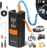 Tire Inflator Portable Air Compressor, 15000Mah and 150PSI Car Tire Pump with Pr