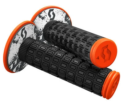 Scott Double Density Mellow MX Offroad Black/Fluo Orange Grips (269305-5039)