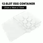 Boxsweden 12 Slots Egg Container with Lid Storage Tray Clear Eggs Holder