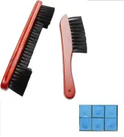 Billiards Pool Table and Rail Brush Set 2Pcs 9” Billiard Pool Table Nylon Bri...